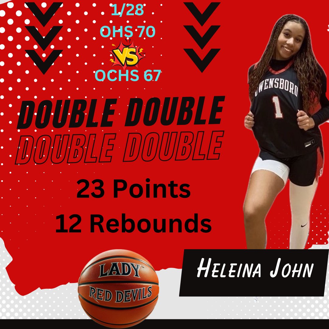 Owensboro Lady Devils Basketball (@ladydevils_ohs) on Twitter photo Congrats to Heleina John on her Double Double. Helping secure the win over last nights district game against Owensboro Catholic High School! <a href="/HeleinaJohn/">Heleina John</a> <a href="/OHSsports/">OHS Sports</a> <a href="/1027TheGame/">102.7 The Game ESPN Owensboro</a> <a href="/alyxwhite_/">Alyx White</a> Congrats to Heleina John on her Double Double. Helping secure the win over last nights district game against Owensboro Catholic High School! <a href="/HeleinaJohn/">Heleina John</a> <a href="/OHSsports/">OHS Sports</a> <a href="/1027TheGame/">102.7 The Game ESPN Owensboro</a> <a href="/alyxwhite_/">Alyx White</a>