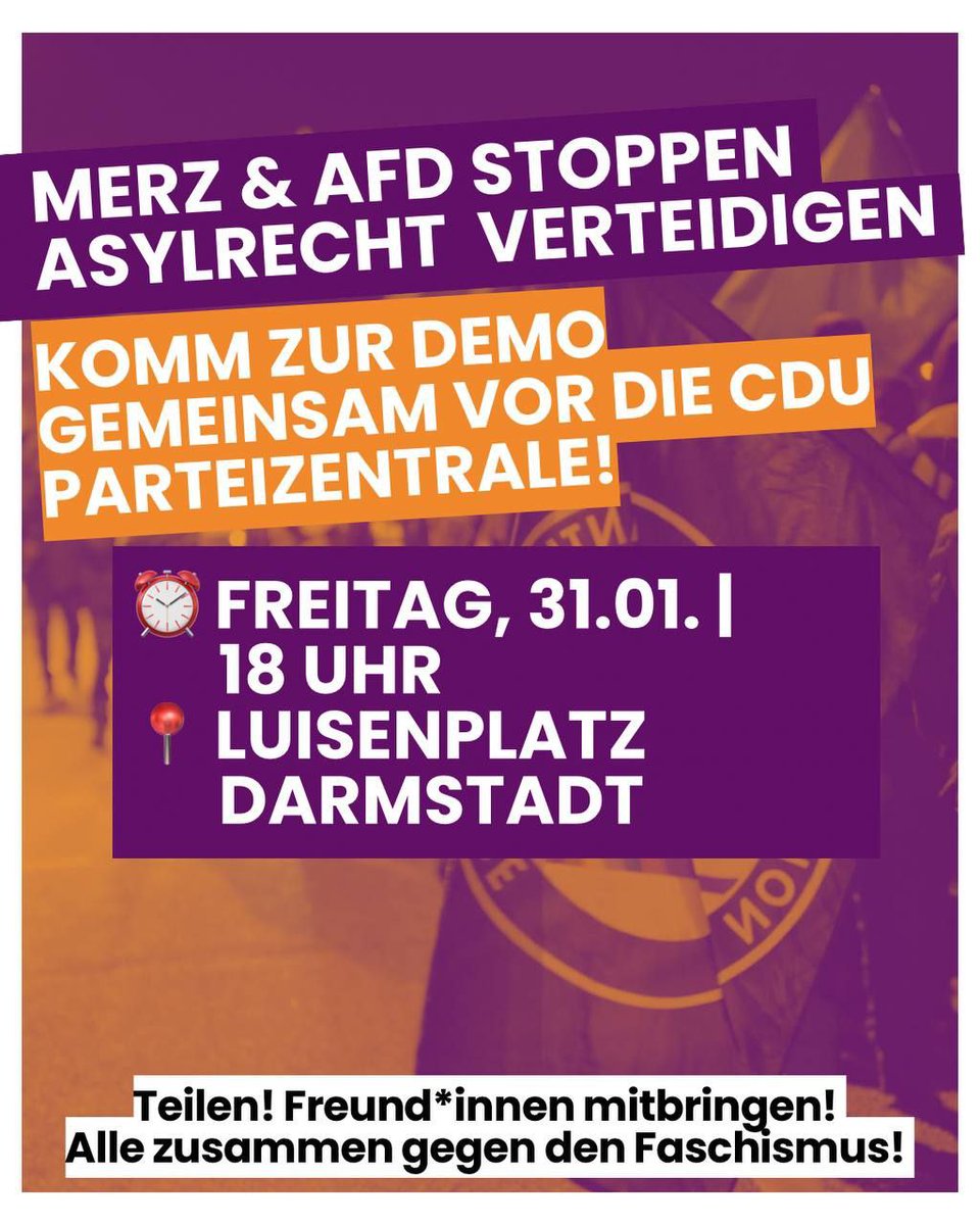 Nachdem die CDU die Brandmauer angezündet hat, kündigt sich auch in #Darmstadt Protest an.