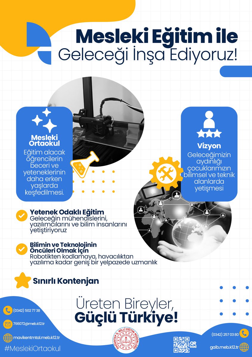 Mesleki Eğitim ile Geleceği İnşa Ediyoruz!
<a href="/SehitkamilMEM/">Şehitkamil İlçe Milli Eğitim Müdürlüğü</a> 
<a href="/M_A_Tiryakioglu/">Mehmet Ali TİRYAKİOĞLU🇹🇷</a>
<a href="/Gaziantep_MEM/">Gaziantep İl Millî Eğitim Müdürlüğü</a> 
<a href="/erdalkilinc27/">Dr.Erdal KILINÇ</a>