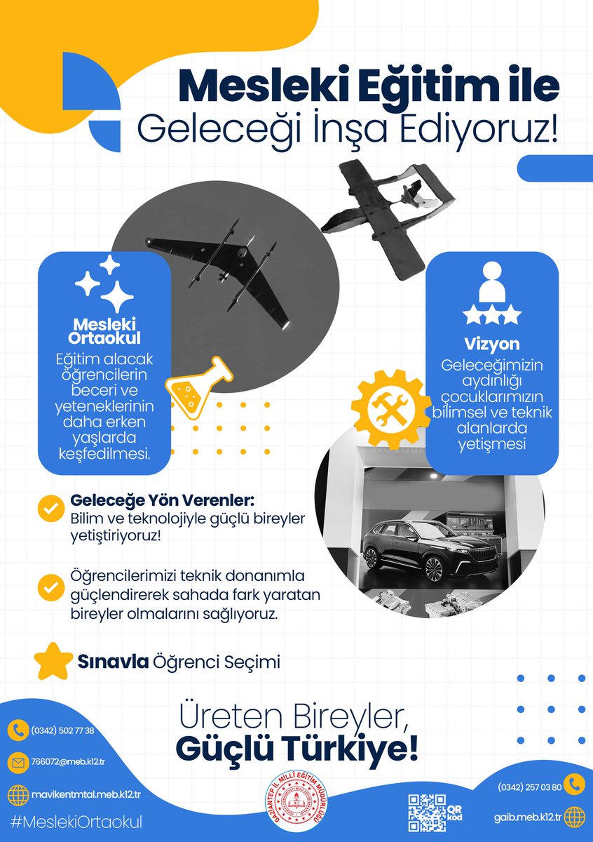 topcuogluMTAL's tweet photo. Mesleki Eğitim ile Geleceği İnşa Ediyoruz!
@SehitkamilMEM 
@M_A_Tiryakioglu
@Gaziantep_MEM 
@erdalkilinc27 https://t.co/PaT7j4BTFZ