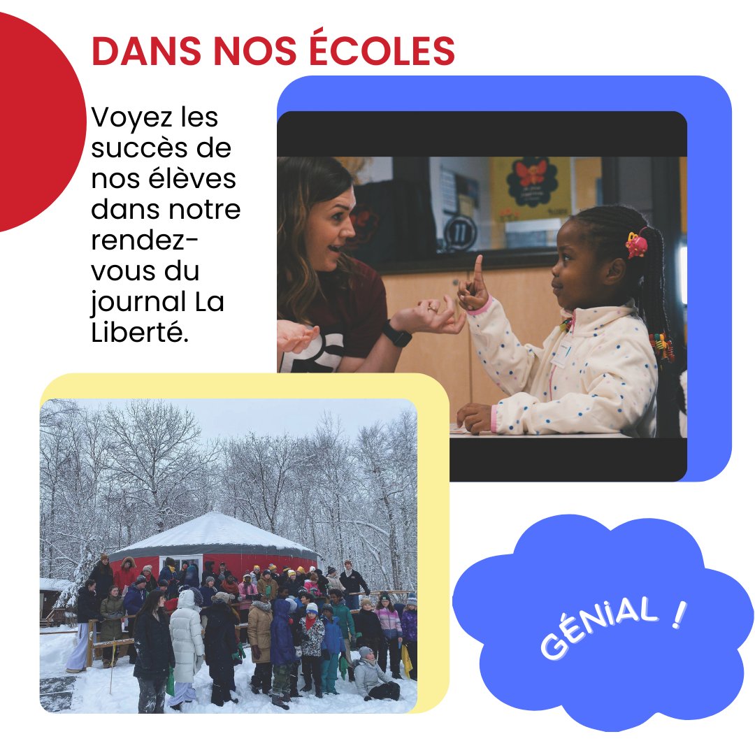 📢 Nos écoles à l'honneur dans <a href="/laliberte_mb/">La Liberté - Journal</a>! 📰
Les élèves de <a href="/EPrecieuxSang/">École Précieux-Sang</a> et Lacerte ont vécu une aventure inoubliable au camp Moose Lake! 🏕️
🎒✨ La semaine d'inscription à la maternelle est terminée! Voyez notre vidéo sur cet événement d’accueil DSFM ELF-Manitoba - YouTube