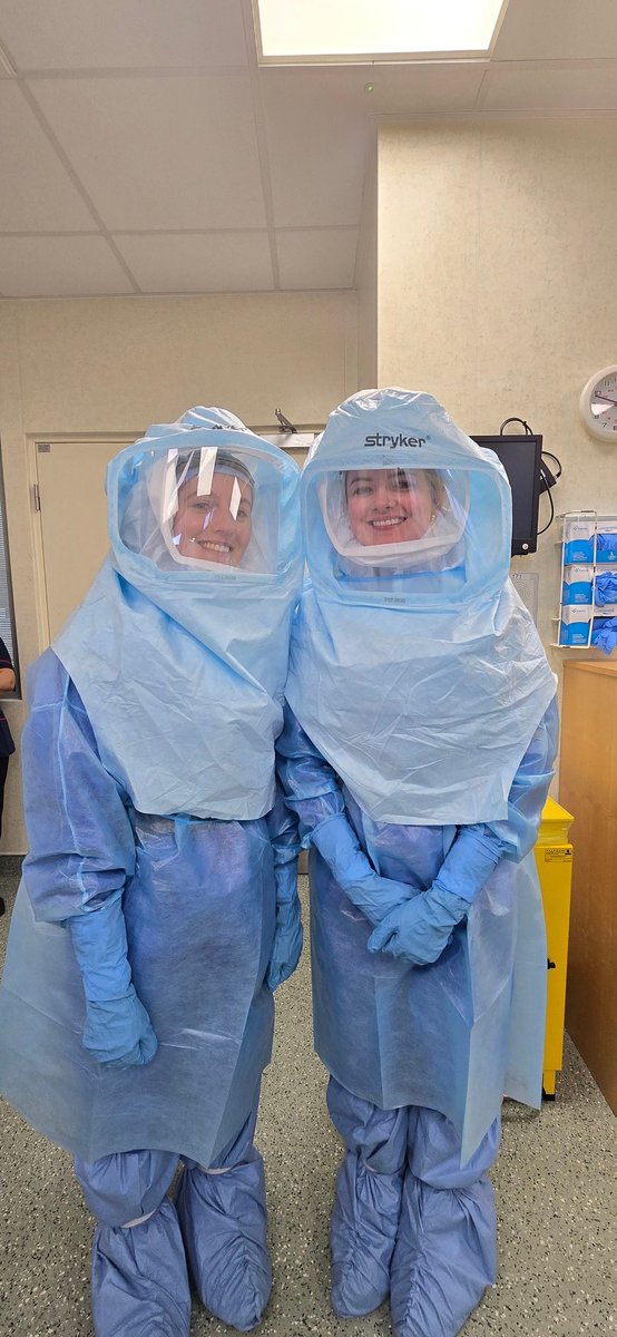 We had another round of High Level PPE Training for ID Ward Nurses and Radiology Staff in the Mater Hospital yesterday. #NIU