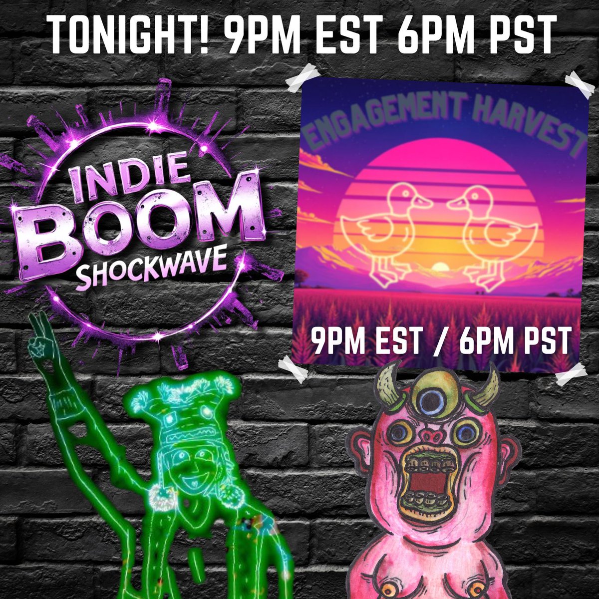 Indie Boom Shockwave (@indieboomshock) on Twitter photo Join us tonight for an Indie Music Video Engagement Extravaganza! Keegan and Beans stop by to hang out.
Videos from: <a href="/jhadleymusic1/">Jon Hadley</a> <a href="/_UGGGY/">ÜGGG¥</a> @DarrenLeeMusic <a href="/_TruckDog_/">TruckDog & the Go People</a> <a href="/MississippiSmth/">Mississippi Smith</a> <a href="/empire_whimsy/">Empire Of (band)</a> and more! Join us tonight for an Indie Music Video Engagement Extravaganza! Keegan and Beans stop by to hang out.
Videos from: <a href="/jhadleymusic1/">Jon Hadley</a> <a href="/_UGGGY/">ÜGGG¥</a> @DarrenLeeMusic <a href="/_TruckDog_/">TruckDog & the Go People</a> <a href="/MississippiSmth/">Mississippi Smith</a> <a href="/empire_whimsy/">Empire Of (band)</a> and more!