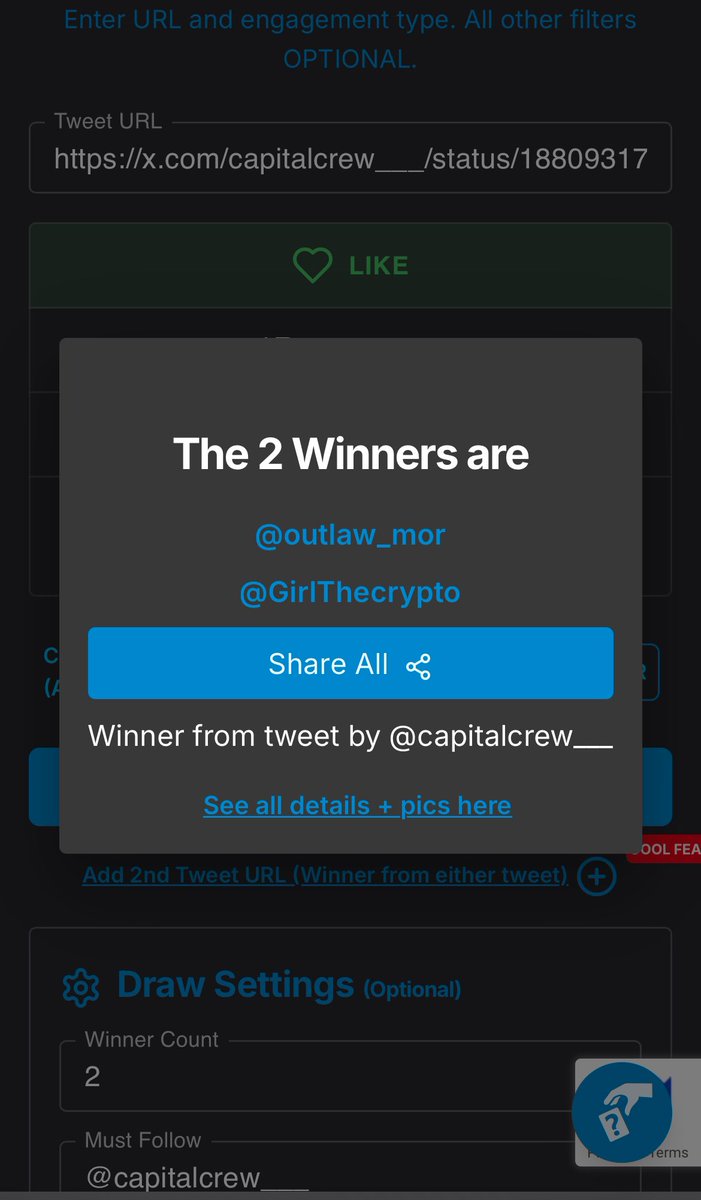 capitalcrew___'s tweet photo. the two winners are 

@outlaw_mor &amp; @GirlThecrypto 

dm us or @14Shobi 

To get the prize, must join DC or else It will be re rolled. https://t.co/KeygrSSGa6
