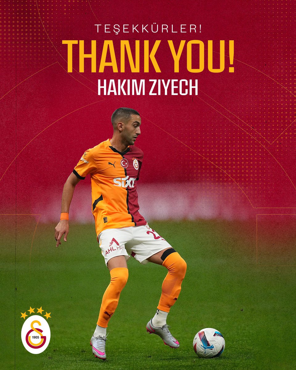 Hakim Ziyech rescinde contrato com o Galatasaray.