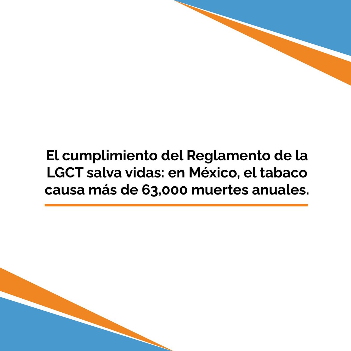 SaludJustaMx's tweet photo. El cumplimiento del Reglamento de la LGCT salva vidas: en México, el tabaco causa más de 63,000 muertes anuales. https://t.co/864F6r6scW