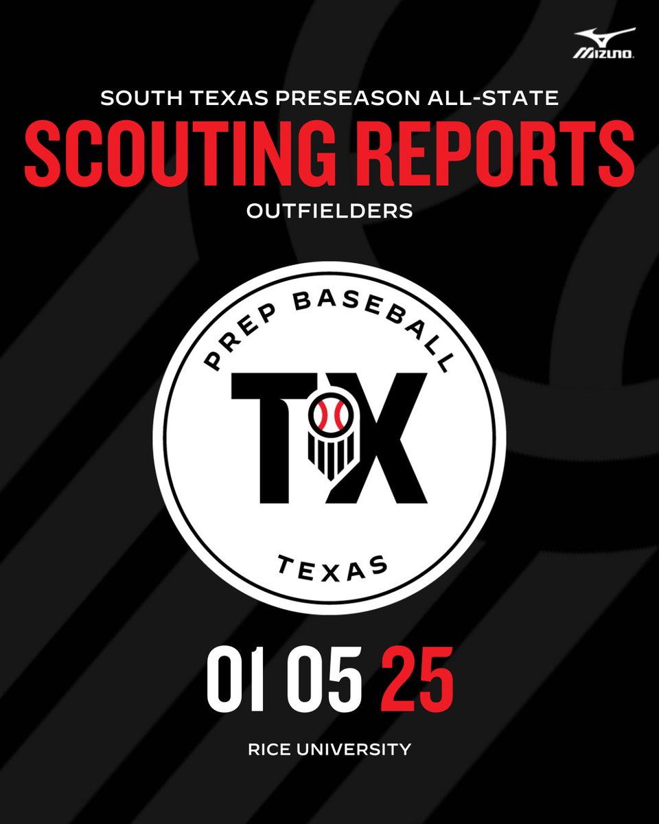 Prep Baseball Texas (@prepbaseball_tx) on Twitter photo ๐๐จ๐ฎ๐ญ๐ก ๐๐๐ฑ๐๐ฌ ๐๐ซ๐๐ฌ๐๐๐ฌ๐จ๐ง ๐๐ฅ๐ฅ-๐๐ญ๐๐ญ๐: ๐๐ฎ๐ญ๐๐ข๐๐ฅ๐๐๐ซ ๐๐ง๐๐ฅ๐ฒ๐ฌ๐ข๐ฌ ๐
+ Scouting reports on every outfielder in attendance from the South Texas Preseason All-State, held at Rice University.
+ A Top-7๏ธโฃ ranking of the day's top performers, inside.๐ ๐๐จ๐ฎ๐ญ๐ก ๐๐๐ฑ๐๐ฌ ๐๐ซ๐๐ฌ๐๐๐ฌ๐จ๐ง ๐๐ฅ๐ฅ-๐๐ญ๐๐ญ๐: ๐๐ฎ๐ญ๐๐ข๐๐ฅ๐๐๐ซ ๐๐ง๐๐ฅ๐ฒ๐ฌ๐ข๐ฌ ๐
+ Scouting reports on every outfielder in attendance from the South Texas Preseason All-State, held at Rice University.
+ A Top-7๏ธโฃ ranking of the day's top performers, inside.๐