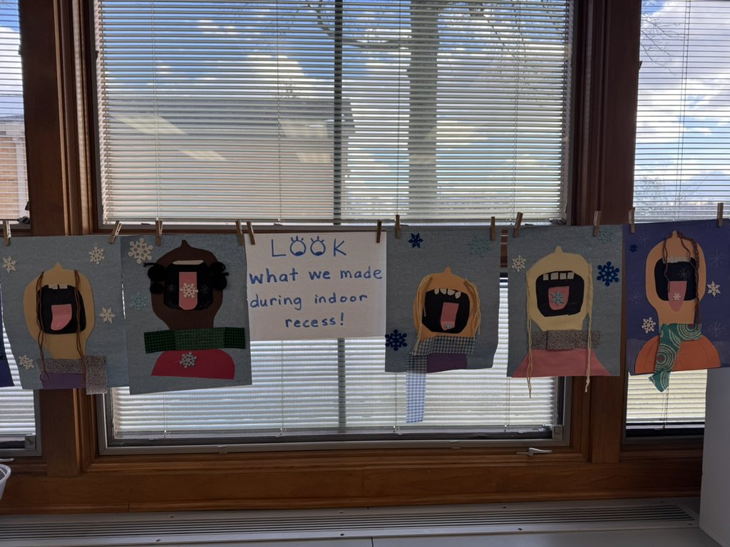 Getting creative during our many days of indoor recess!