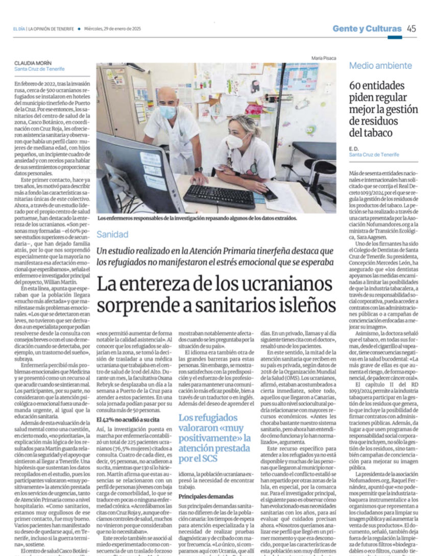 WilliamMartn's tweet photo. Investigación enfermera 🧐💪. Atención Primaria de Tenerife https://t.co/mSZxax2oJe