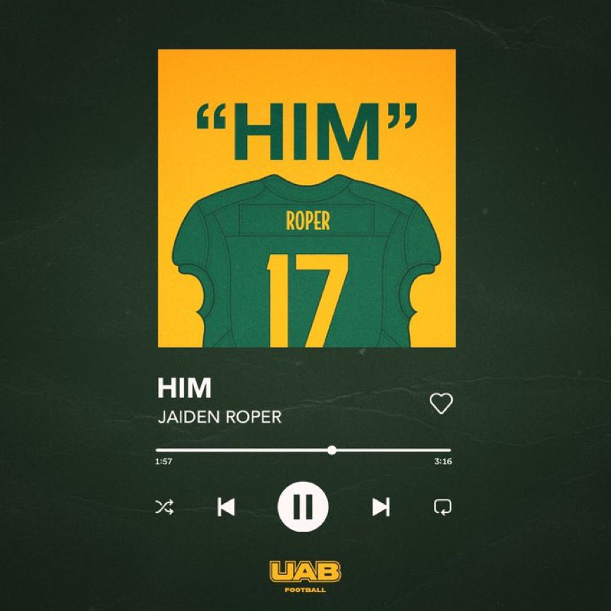 Jaiden Roper (@jaiden8roper) on Twitter photo Now playing π ππ
<a href="/UAB_FB/">UAB Football</a> <a href="/lino_lupinetti/">Lino Lupinetti</a> <a href="/ChadSimmons_/">ChadSimmons</a> <a href="/JohnGarcia_Jr/">John Garcia, Jr.</a> <a href="/ZBlostein247/">Zach Blostein</a> Now playing π ππ
<a href="/UAB_FB/">UAB Football</a> <a href="/lino_lupinetti/">Lino Lupinetti</a> <a href="/ChadSimmons_/">ChadSimmons</a> <a href="/JohnGarcia_Jr/">John Garcia, Jr.</a> <a href="/ZBlostein247/">Zach Blostein</a>