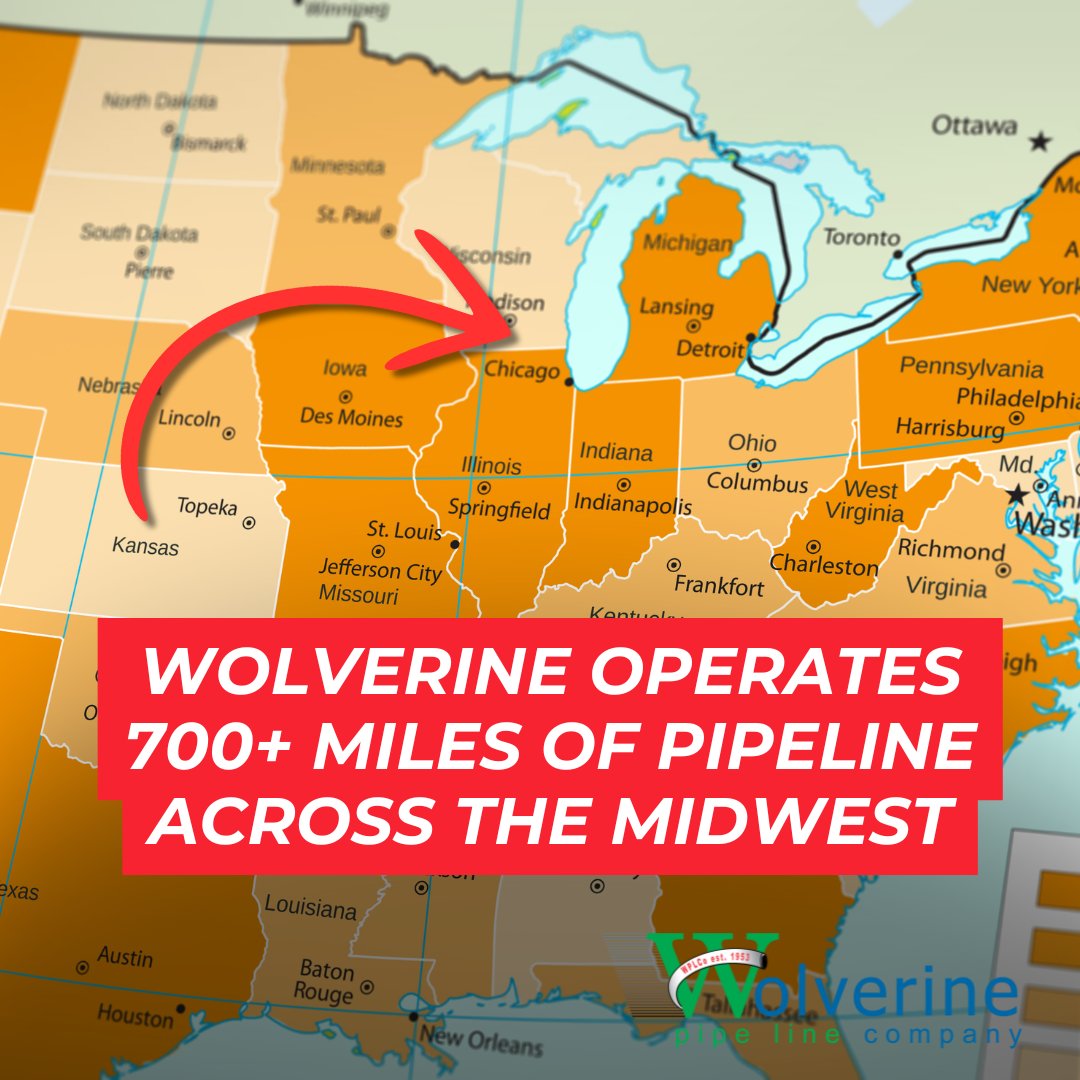 wolverinepipe's tweet image. Wolverine Pipe Line Company operates over 700 miles of active pipeline, transporting more than 15 million gallons of refined products daily. This network supplies 30% of Michigan’s refined product needs.

Learn more: wolverinepipeline.com/where-we-opera…

#PipelineOperations #EnergyDelivery