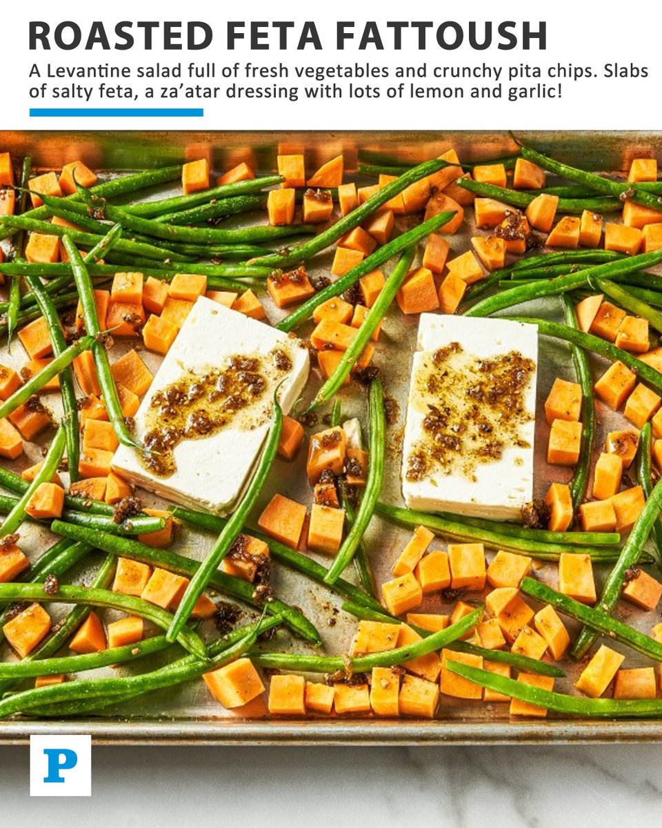 PeninsulaQatar's tweet image. This roasted feta fattoush leans on a zingy za’atar dressing!
➡️ s.thepeninsula.qa/nbkqjd

#recipe #foodie #fattoush