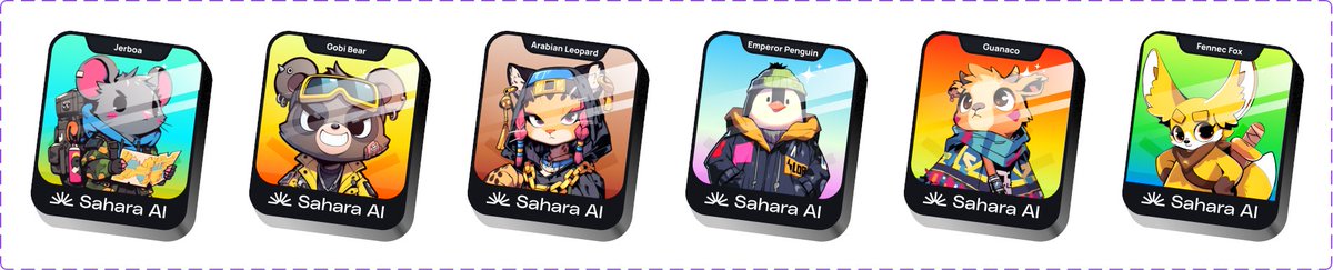 Sahara AI (@saharalabsai) on Twitter photo 5/ 🏅 Mint Soulbound Desert Guardian NFTs:
Gather enough Shards to forge soulbound Desert Guardian NFTs unique to each desert. Collect all five and unlock an exclusive Sahara Legends soulbound NFT on our testnet—a symbol of your ultimate achievement. 5/ 🏅 Mint Soulbound Desert Guardian NFTs:
Gather enough Shards to forge soulbound Desert Guardian NFTs unique to each desert. Collect all five and unlock an exclusive Sahara Legends soulbound NFT on our testnet—a symbol of your ultimate achievement.