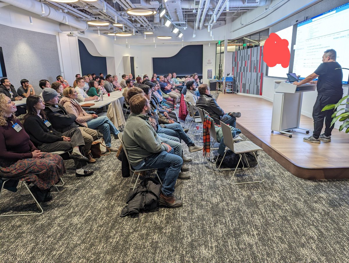 PyDataBOS's tweet image. Huge turnout for PyData Boston! Big thanks to @ericmjl for hosting us and for an awesome talk on LLM agents!