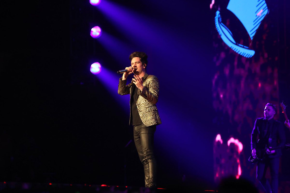 VanAndelArena's tweet photo. IT'S BEEN 4 YEARS SINCE @PanicAtTheDisco took over the #VanAndelArena in 2019 We're still dancing to "High Hopes" and "I Write Sins Not Tragedies" in our heads 🔥 🙌

Photo by Jim Hill https://t.co/WVlWtFK4fX