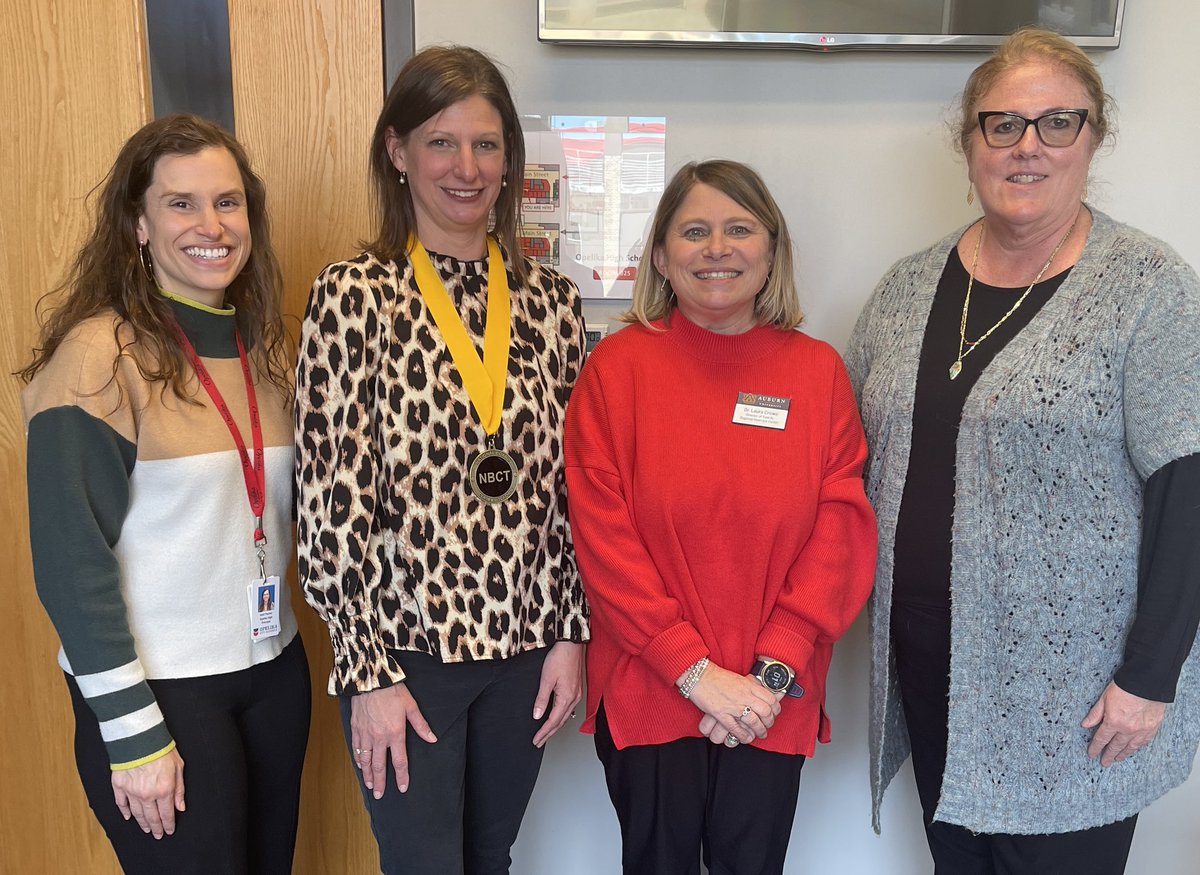 We’re hitting the road for our Region 9 NBCT Road Tour, celebrating educators who earned their National Board Certification in Dec. ‘24 &amp; those who maintained certification in Dec. ‘23 &amp; ‘24🌟

Our first stop: Opelika High. We recognized Katie Murray &amp; Patricia Lauderdale for MOC
