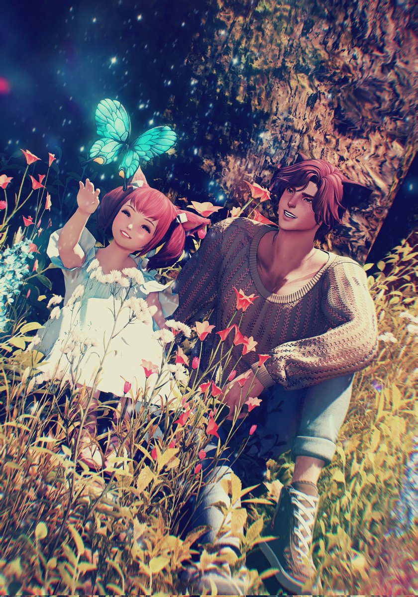 julietteffxiv's tweet image. Happy Whimsical Wednesday from K'toya and his sister! 🩷

#whimwed #miqote #julietteffxiv