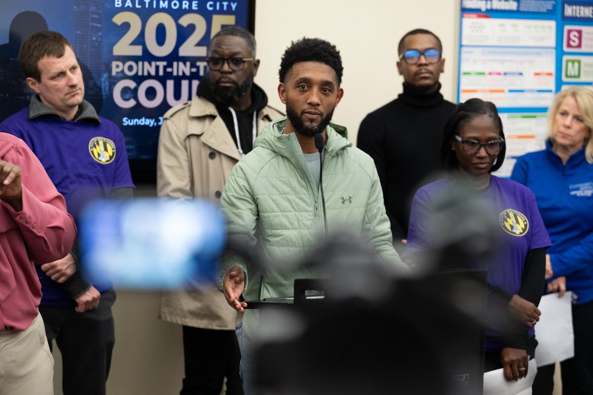 MayorBMScott's tweet photo. This week, we conducted Baltimore's Point-In-Time-Count. This count is more than just data—it's about addressing the root causes of homelessness, seeing and serving our unsheltered neighbors, and ensuring that Baltimore has the resources to meet their needs. https://t.co/FJ29dptk9W