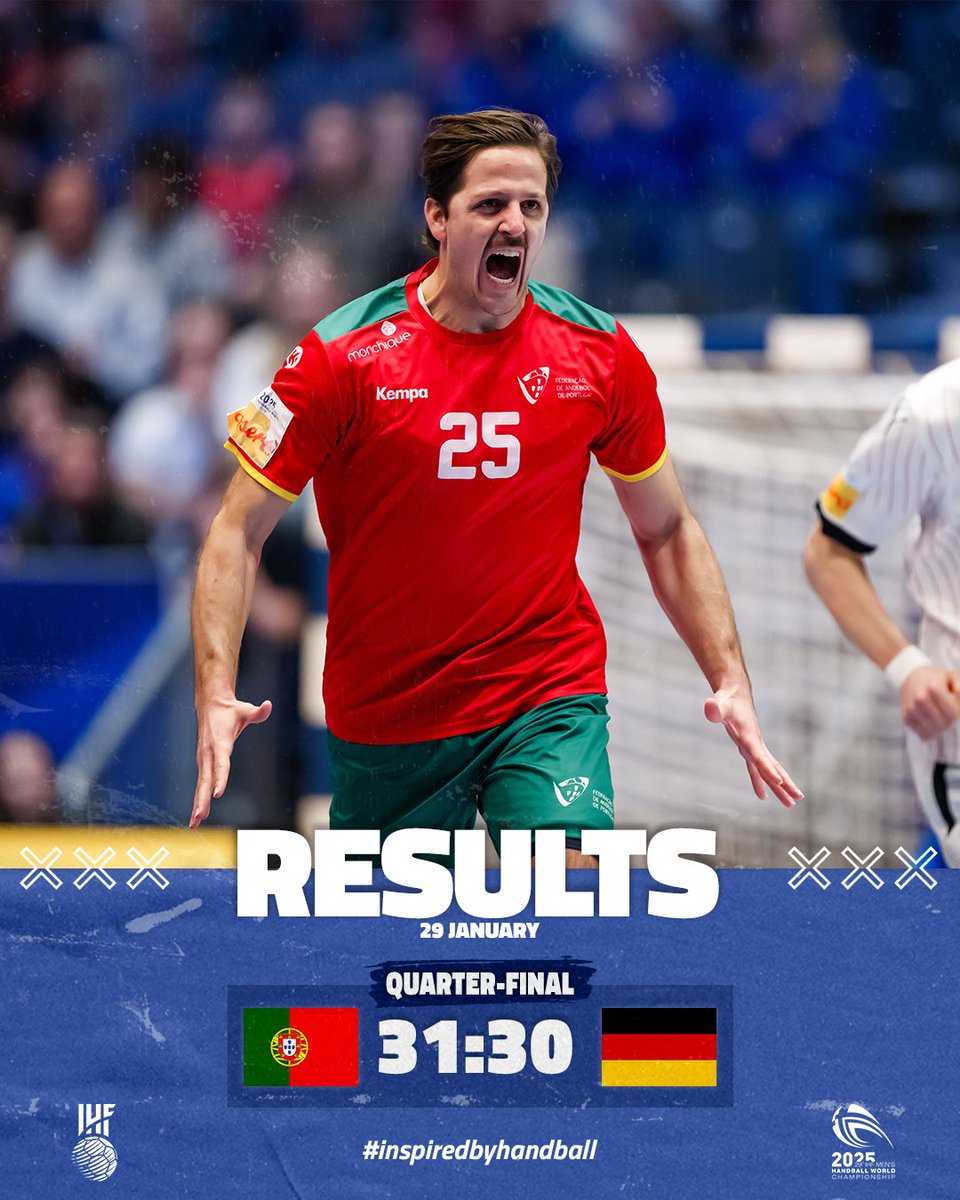 𝐒𝐈𝐈𝐈𝐌𝐌𝐌! The fairytale continues for Portugal 🇵🇹🔥 And what a way to do it — with extra time and a goal at 69:57 🤩

#inspiredbyhandball #CRODENNOR2025