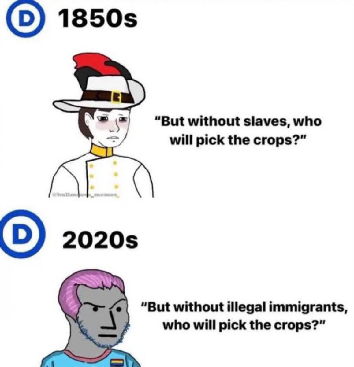 . <a href="/TheDemocrats/">Democrats</a> in 1850.

The Commie-Democrats  … AND … the Commie-media today.

Racist then … Racist now!