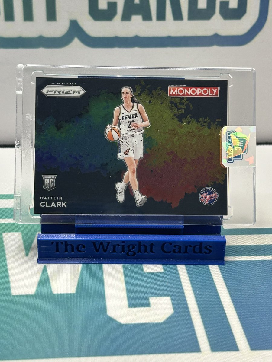 TheWrightCards's tweet photo. Break #722… CAITLIN CLARK ROOKIE BLACK MONEY BLAST 🔥🔥🔥 A huge BANG 💥 to start off WNBA Prizm!! We’ve got another pick your team case up in our discord as we get ready for WNBA Prizm Hobby coming in February #TheHobby #TheWrightCards #WNBA #Prizm #Monopoly #hasbro #TBBCrew https://t.co/i0weE4Q6Yr
