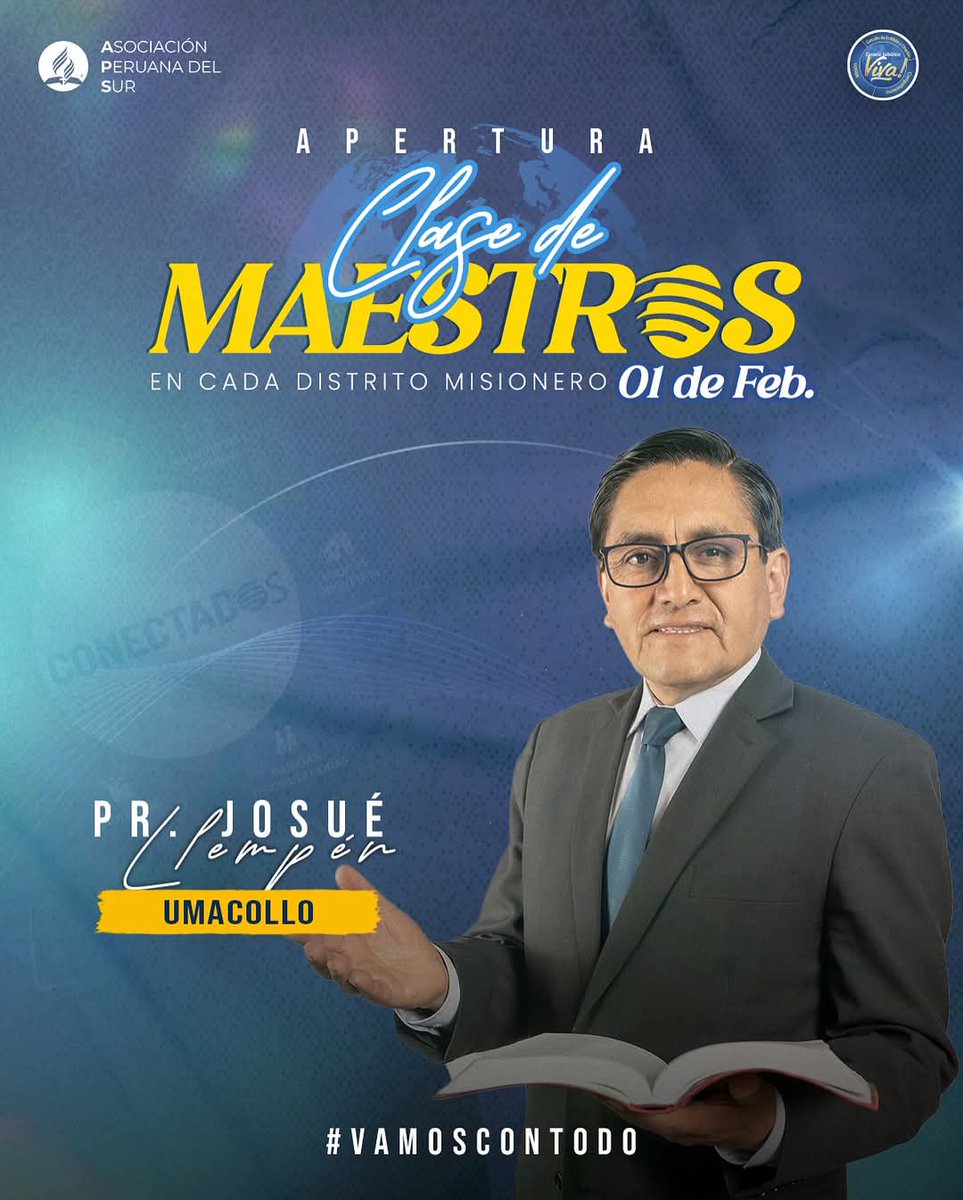 AngelPeaMedina's tweet photo. #Apertura

La Clase de Maestros es fundamental para tener una Escuela Sabática viva y misionera. 

Es por ello, que este sábado 01 de febrero, en cada distrito misionero de la #APsur, se llevará acabo la #Apertura de la clase de maestros. https://t.co/d9g3nmt7hj