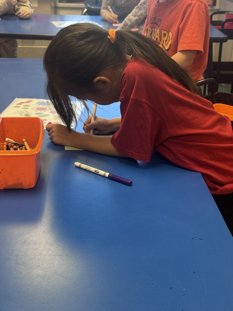 MrsHobbsPE's tweet photo. Listening to Sick Simon! Then we are creating our own germs! Take a close look because these germs are no joke! 🦠
Student: we made happy germs because they are happy to make people sick!
#makingconnections #healthlessons https://t.co/fcsvNN1MPe