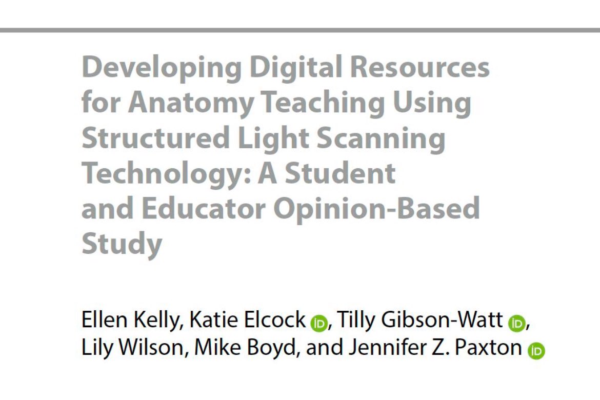 Dr Jennifer Z Paxton (@dr_jzp) on Twitter photo Very proud of this work from <a href="/ATLASFacilityEd/">The ATLAS Facility</a> showcasing our work designing and developing digital and physical models for enhancing anatomy teaching in <a href="/AnatomyatEd/">Anatomy@Edinburgh</a>
Full book volume is linked below!
link.springer.com/book/10.1007/9… Very proud of this work from <a href="/ATLASFacilityEd/">The ATLAS Facility</a> showcasing our work designing and developing digital and physical models for enhancing anatomy teaching in <a href="/AnatomyatEd/">Anatomy@Edinburgh</a>
Full book volume is linked below!
link.springer.com/book/10.1007/9…