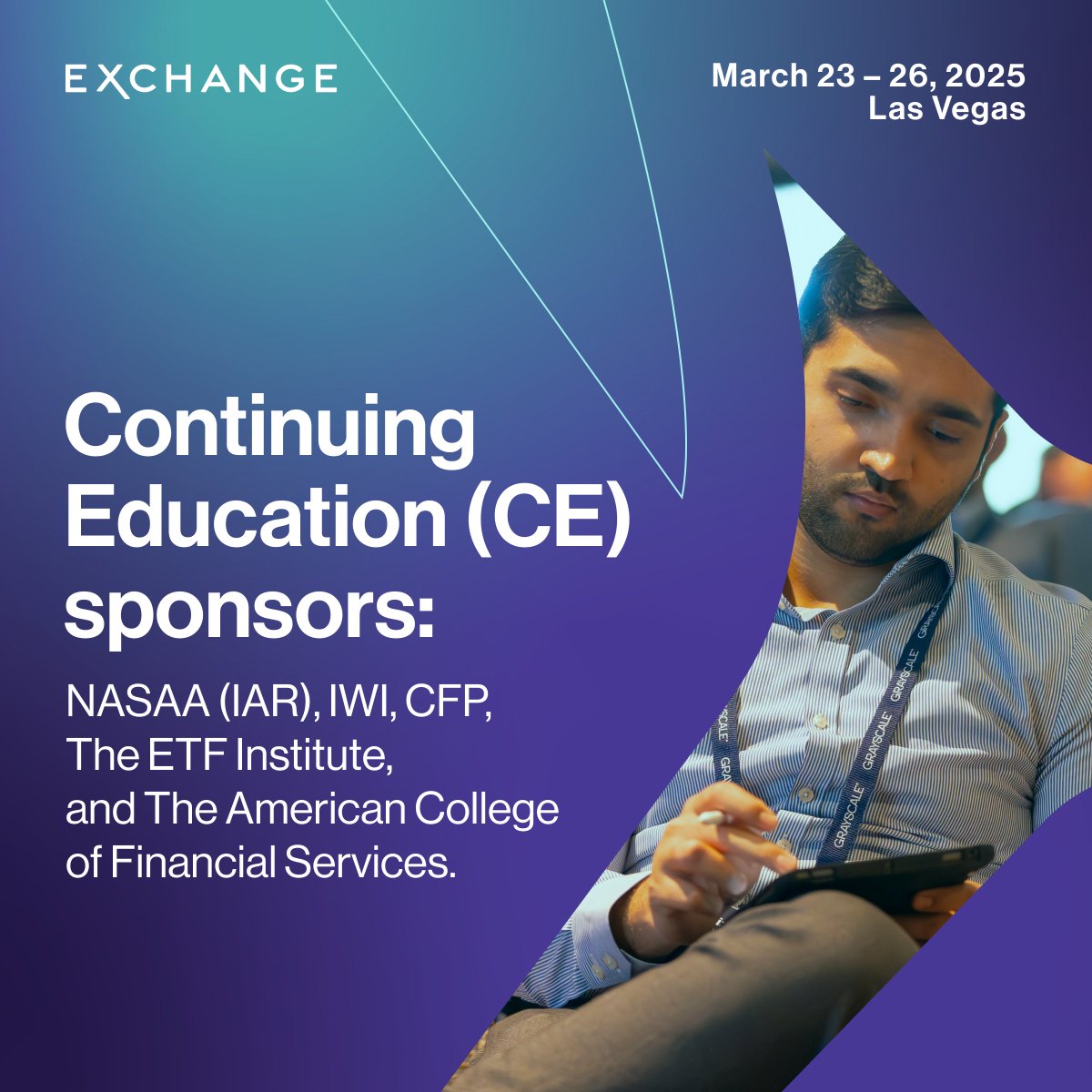 Exchange 2025 🔜 Las Vegas, NV (@exchangeetf) on Twitter photo Your time is your greatest asset—<a href="/ExchangeETF/">Exchange 2025 🔜 Las Vegas, NV</a> 2025 helps you make the most of it.
✅ Earn 10+ #CEcredits
✅ Gain fresh CFP Ethics insights with Marguerita (Rita) Cheng, CFP®
✅ Learn behavioral finance strategies from <a href="/neilbage/">Neil Bage</a> and <a href="/bportnoy_/">Brian Portnoy</a>
✅ Explore model portfolio Your time is your greatest asset—<a href="/ExchangeETF/">Exchange 2025 🔜 Las Vegas, NV</a> 2025 helps you make the most of it.
✅ Earn 10+ #CEcredits
✅ Gain fresh CFP Ethics insights with Marguerita (Rita) Cheng, CFP®
✅ Learn behavioral finance strategies from <a href="/neilbage/">Neil Bage</a> and <a href="/bportnoy_/">Brian Portnoy</a>
✅ Explore model portfolio