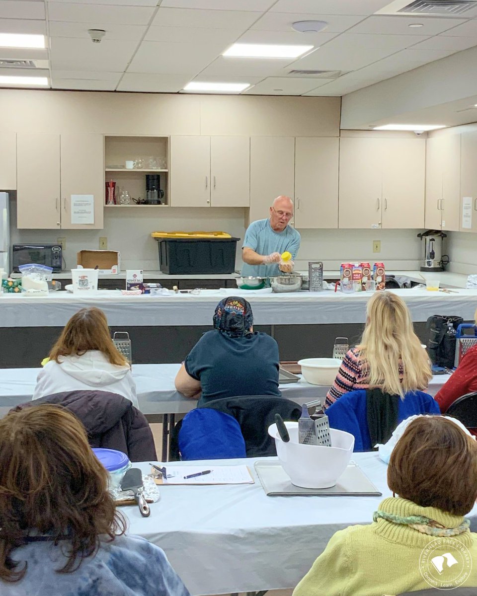 RivFreeLibrary's tweet image. So much happening at the library today! From Asiago cheese bread with Chef Rob Scott 🧑‍🍳🍞 to mastering Canva basics 🎨💻, there’s something for everyone! Visit our website for more—there’s always room for one more!

#RiverheadFreeLibrary #LibraryPrograms #LibraryFun #JoinUs
