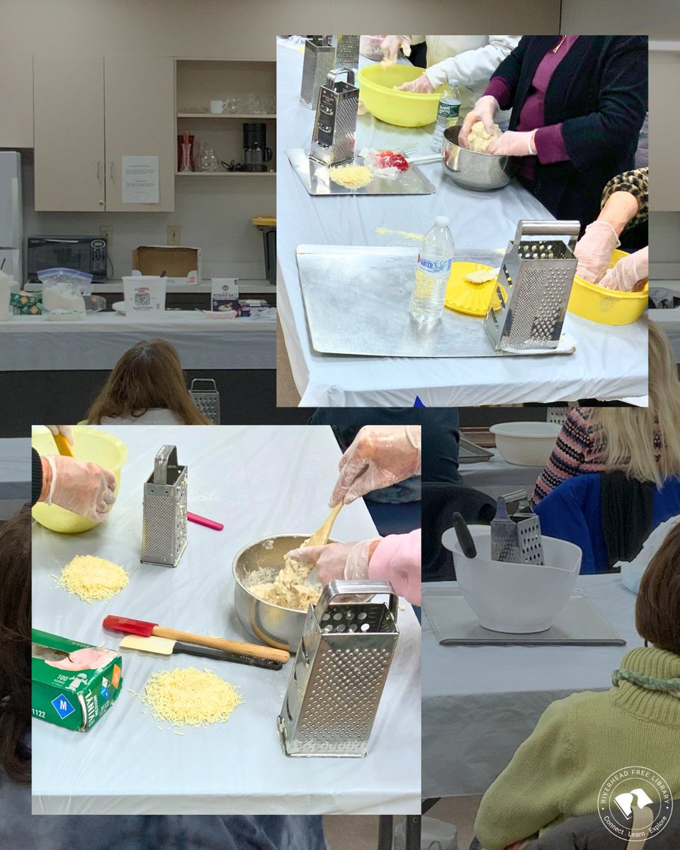 RivFreeLibrary's tweet image. So much happening at the library today! From Asiago cheese bread with Chef Rob Scott 🧑‍🍳🍞 to mastering Canva basics 🎨💻, there’s something for everyone! Visit our website for more—there’s always room for one more!

#RiverheadFreeLibrary #LibraryPrograms #LibraryFun #JoinUs