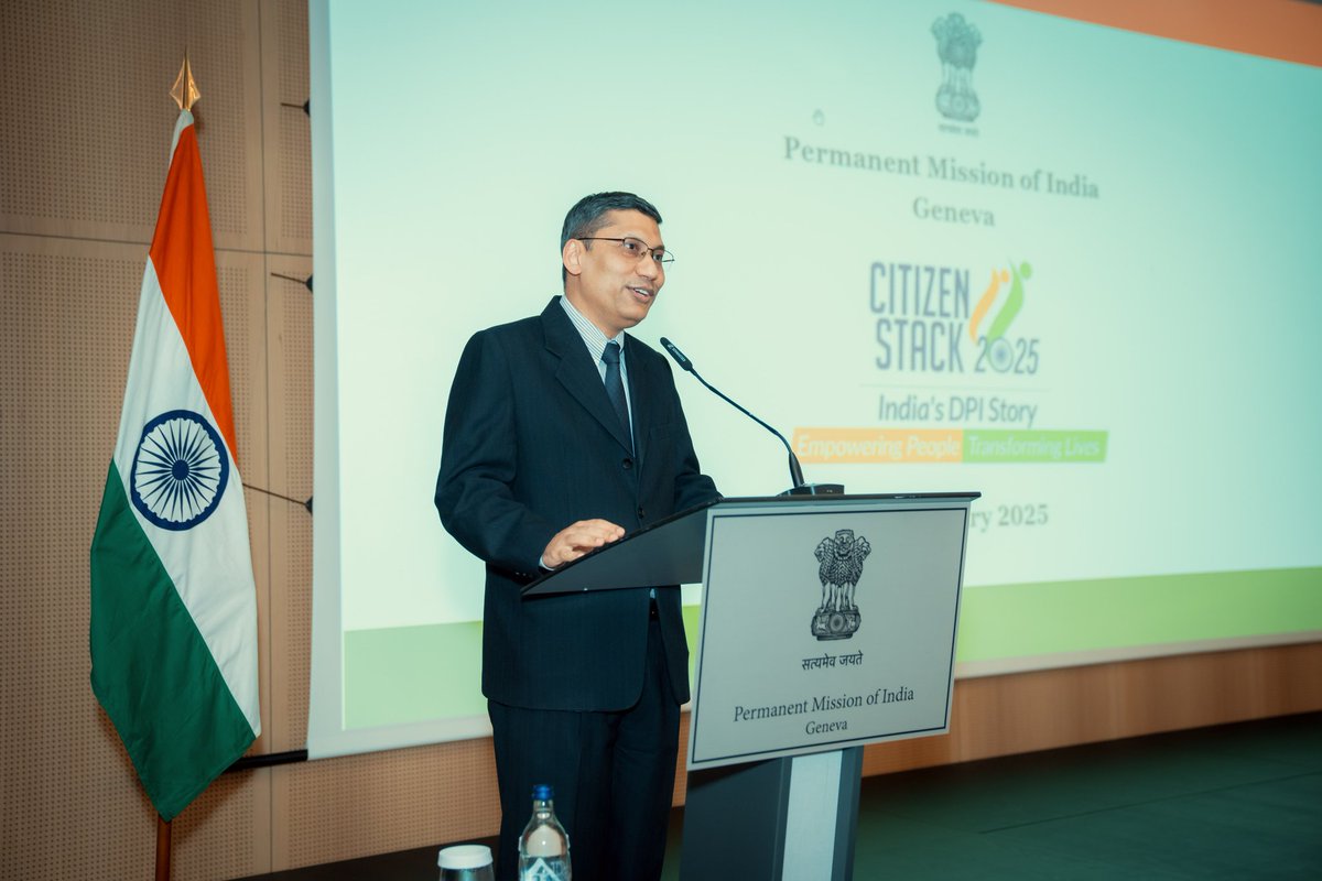 IndiaUNGeneva's tweet photo. ⚡A special evening concluding #CitizenStack2025
Thanks from @SecretaryMEITY and PR @abagchimea to co-host @ITUSecGen, Partner @Sharads and all the conference participants.
@NITIAayog
@ITU @Product_nation @Director_IIITB @GoI_MeitY @HenriVerdier @amitabhk87 @DameWendyDBE https://t.co/W4TxnVsYNv