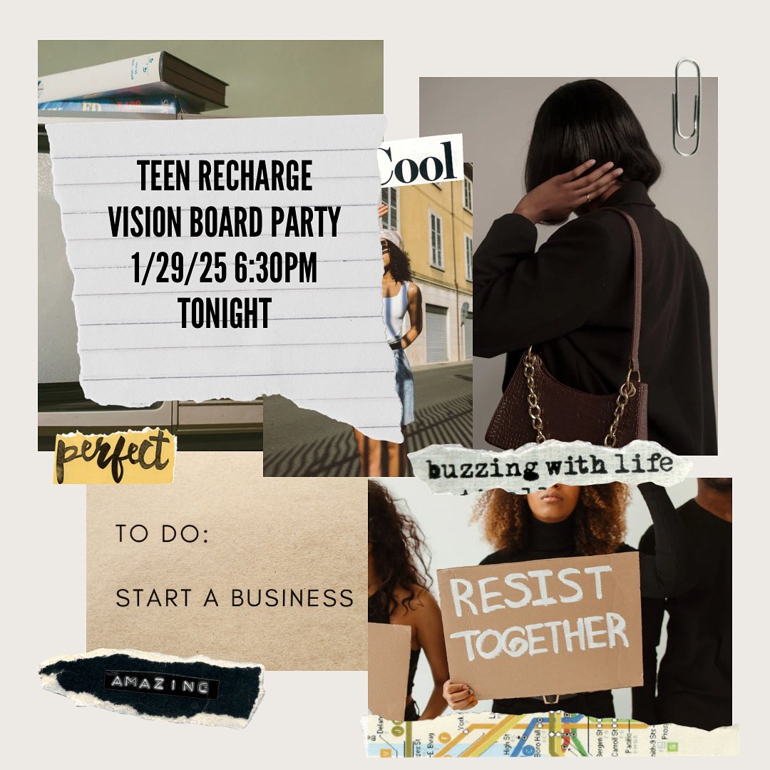 ReChargeTeenMin's tweet photo. We are doing our vision boards tonight. Meet us there. Who will get 1st Place? 🥇 #WriteTheVision https://t.co/3ZvmWyKonU