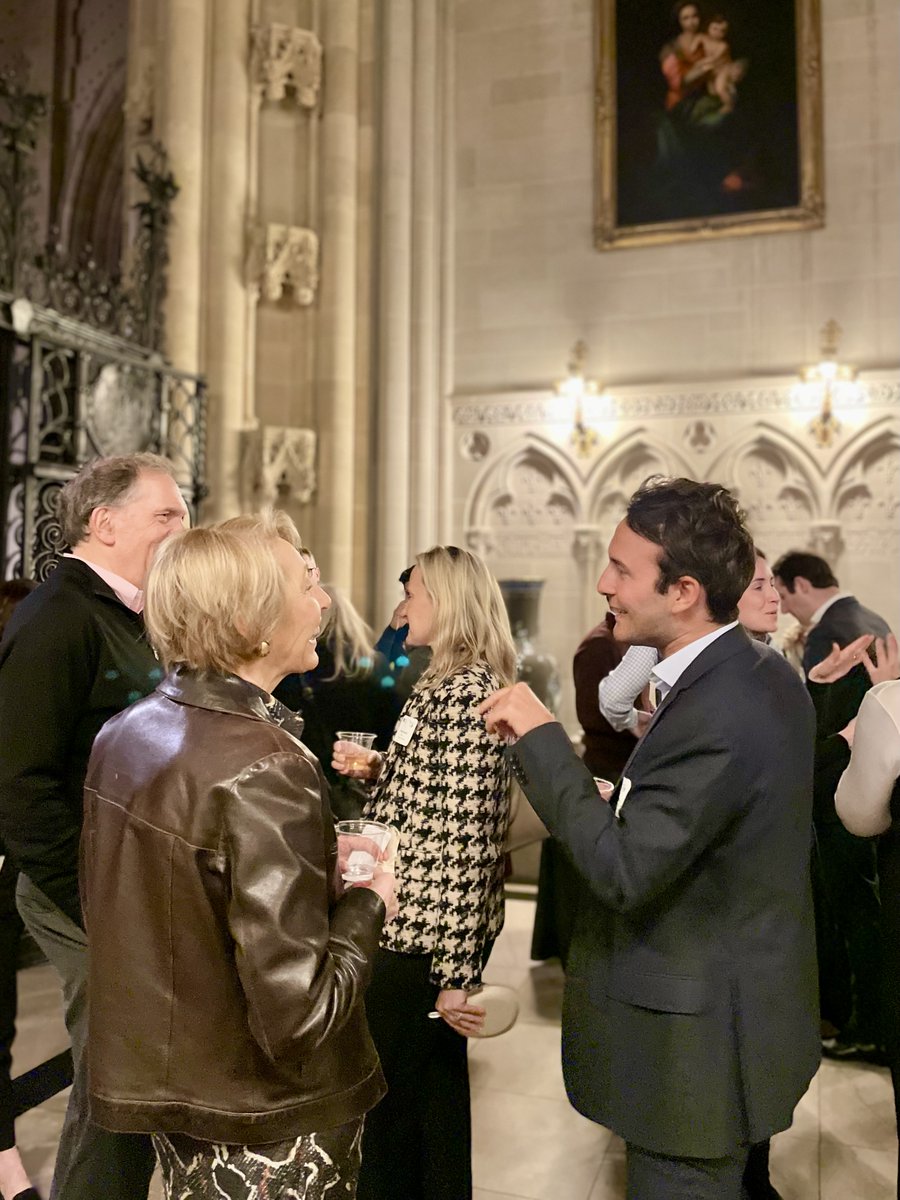 Our inaugural #TransatlanticForum of 2025 gathered members for an exceptional evening at the Cathedral of St. John the Divine in NYC. The event centered around a private viewing of the internationally acclaimed augmented reality exhibition on Notre-Dame de Paris.