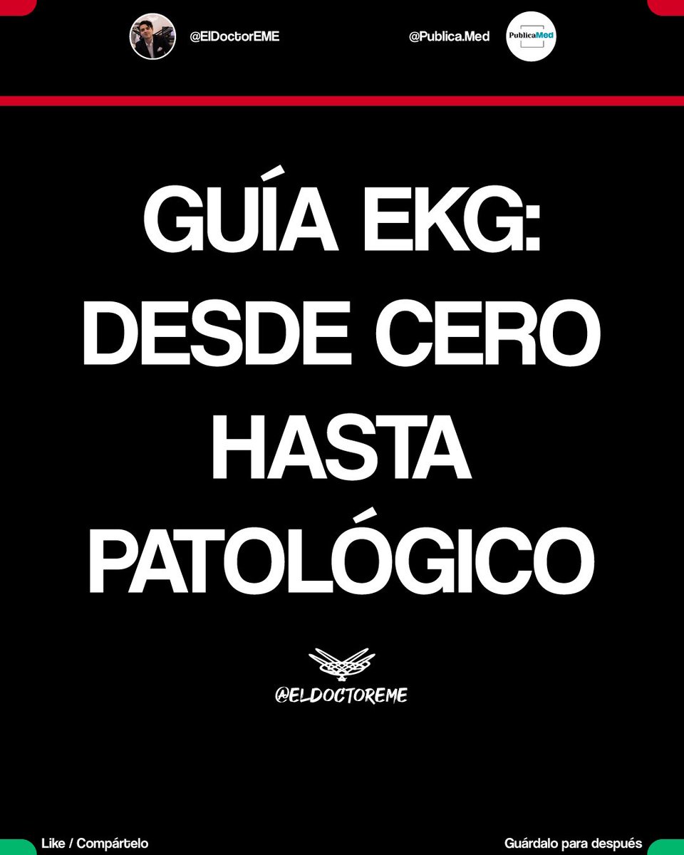eldoctoreme's tweet photo. 🤓GUÍA DE EKG🤓
📌Hilo con📌

•Normal
•Cálculos
•IAM
•Arritmias
•Electrolitos

Únete al curso de EKG avalado por la SMC con el mayor descuento actual (inicio del curso: 01/Feb) https://t.co/1avnnRe5pX

#ENARM #MIR #USMLE #ENARM2025 @publicamed @drdargaray https://t.co/JXD8Nmt2ei