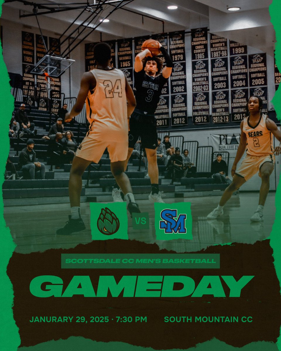 IT’S GAMEDAY ❗️
Your Fighting Artichokes play South Mountain CC today in an ACCAC conference game at 7:30pm. Come and support your Fighting Artichokes!

📅 January 29
⏰ 7:30 PM
📍 South Mountain Community College 
🎥 youtube.com/@scottsdaleccm…

#Together | #GoChokes