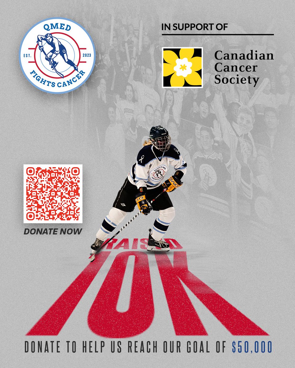 🎉 We hit $10K! But we're not stopping there! 💛
 Every dollar you give is doubled by the Canadian Cancer Society. 
This year, we're supporting CAR-T cell therapy research for glioblastoma.
Help us hit $50K before the big game! Every bit counts!💪 
🔗 Donate via the link in bio