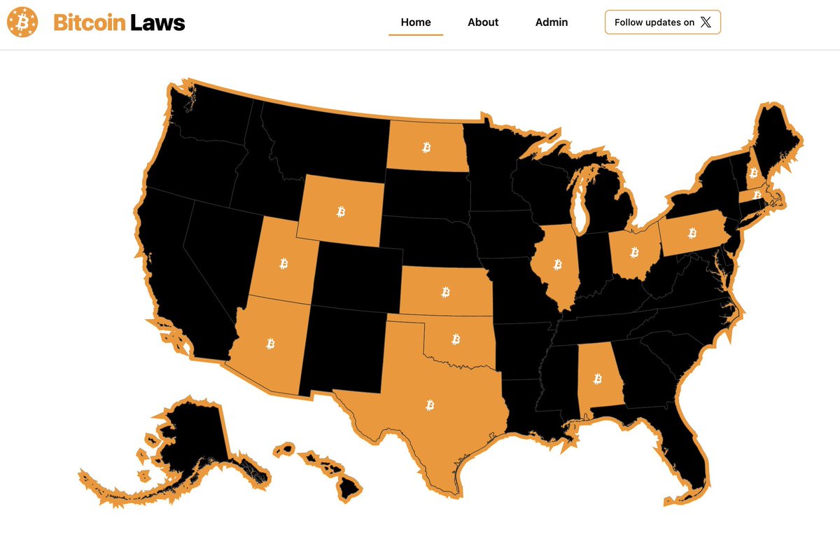 All the US States with Bitcoin Strategic Reserve bills under consideration.

Give <a href="/Bitcoin_Laws/">Bitcoin Laws</a> a follow for more.