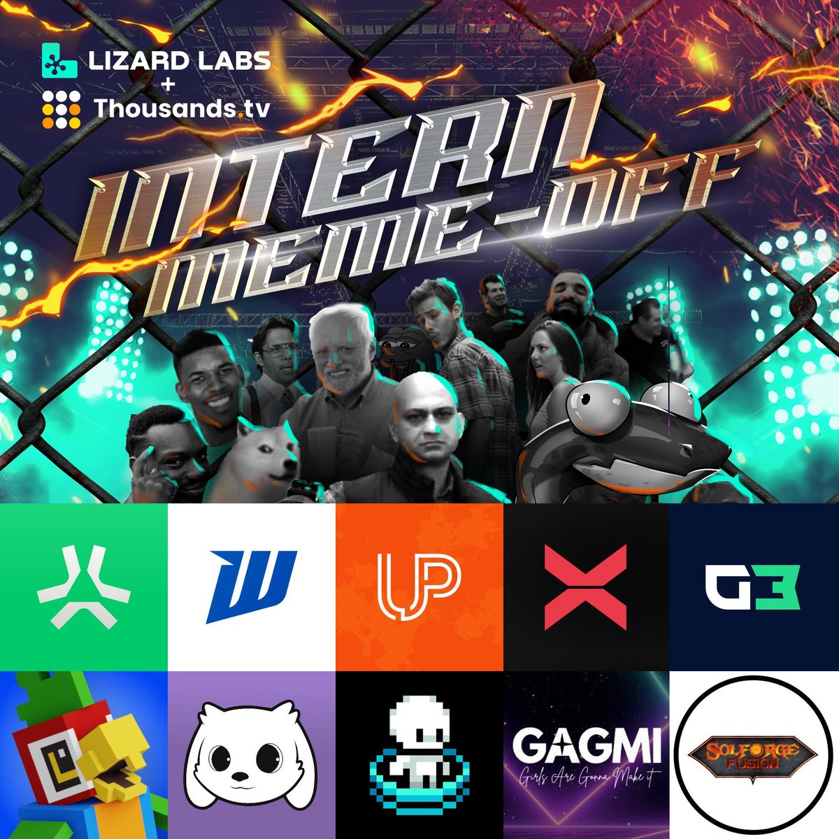 Ethlizards's tweet image. FINAL CALL OUTS &amp;gt;&amp;gt;

We have some spaces left among the great line-up of projects ready for our

-- INTERN MEME-OFF --

Projects DM us ASAP before the spaces are filled!

If you want to see your favourite project compete, please tag them in the comments 👇