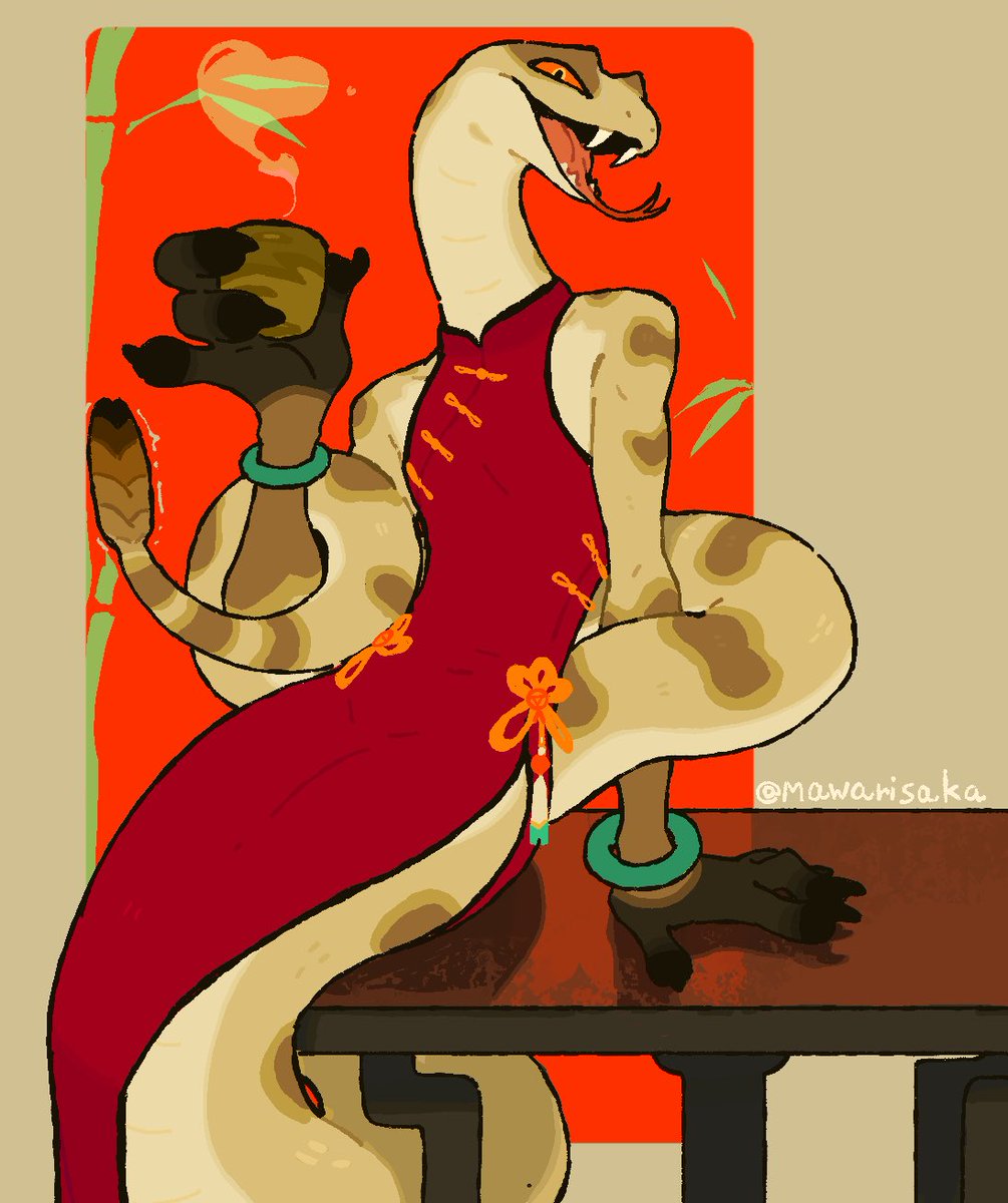 mawarisaka3's tweet image. Snake mischievous~.🐍