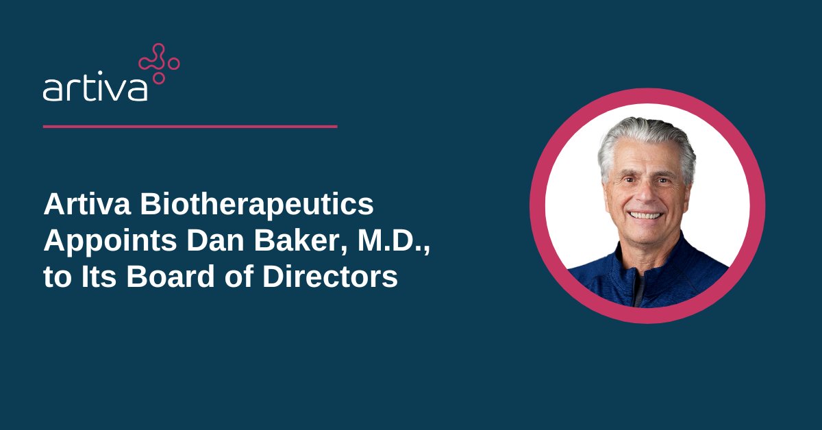 We are excited to welcome to our Board of Directors, Dr. Dan Baker, a seasoned leader in clinical development and regulatory strategy, including leading programs for Remicade®, Simponi®, and Stelara®.

Read more here: investors.artivabio.com/News-and-Event…

$ARTV #AutoimmuneDisease #AlloNK