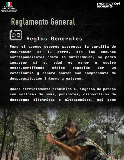 EJTO_FAM_GN's tweet photo. Esta es la liga que te registrea al “1er. PERROTÓN y Ceremonia de Ascenso del Soldado Arkadas”
¡Te recordamos que solo hay mil lugares para tu lomito y para ti.
https://t.co/hObcqGYBrS
Asiste a este gran evento, ¡no faltes!. #Perroton #2025 #zelena @SEDENAmx https://t.co/YvZ66jp5eN