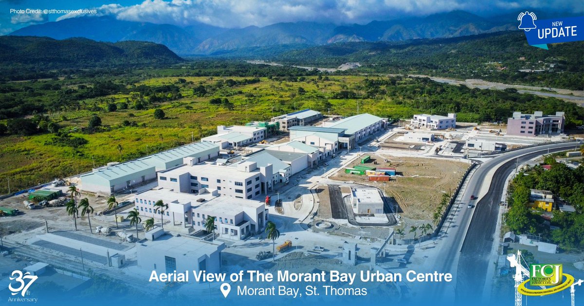 FactoriesCorp's tweet photo. Above and beyond—capturing the future of Morant Bay from a whole new angle. 🌍🚁 The Urban Centre is almost here, and it’s set to redefine the heart of St. Thomas.

Photo Credit: @stthomasexclusives
 #DroneShots #MorantBayUrbanCentre #BuildingTheFuture #CityInTheSky #Jamaica” https://t.co/bFb94r07Qw