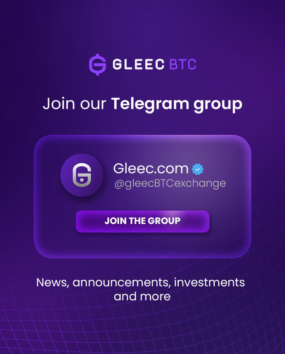 Join our Telegram channel now! 🚀 🔹 Stay up to date with the latest news  and updates from Gleec BTC Exchange. 🔹 Get exclusive insights on crypto,  trading, and much more. 🔹