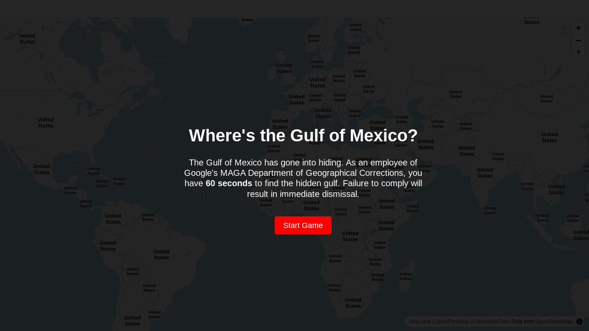 Where is the Gulf of Mexico? 

You'll be astonished at how many people can't point to the Gulf of Mexico on a map!
googlemapsmania.blogspot.com/2025/01/wheres…