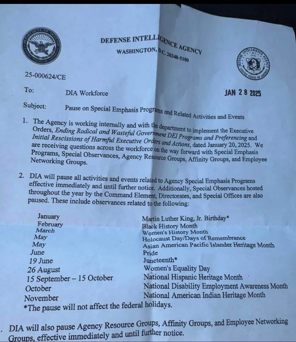 A reoccurring question - what marks as the time period that “makes American great again?!”  This memo demonstrates it’s the time before 1964. Soon it’ll be before 1954 Brown v. Board. I’m here to fight and argue for the humanity of everyone on this list!