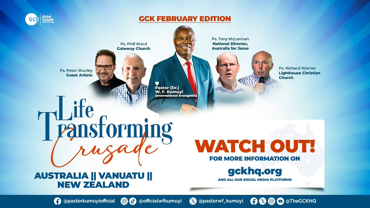 TheGCKHQ's tweet photo. GCK is coming to Australia, Vanuatu, and New Zealand.

Visit https://t.co/lG8pdQk55y for more information.

#GCK 
#GCKinAustralia 
#GCKinNZ 
#GCKwithKumuyi 
#PastorKumuyi 
#KumuyiInAustralia 
#KumuyiInNZ https://t.co/TuX6N1VMes