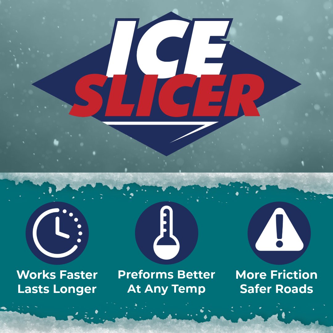 envirotechsvcs's tweet image. Say goodbye to icy roads with Ice Slicer! This powerhouse melts snow faster, operates at lower temperatures than white salt, and keeps those roads safe with added friction. Drive confidently this winter!