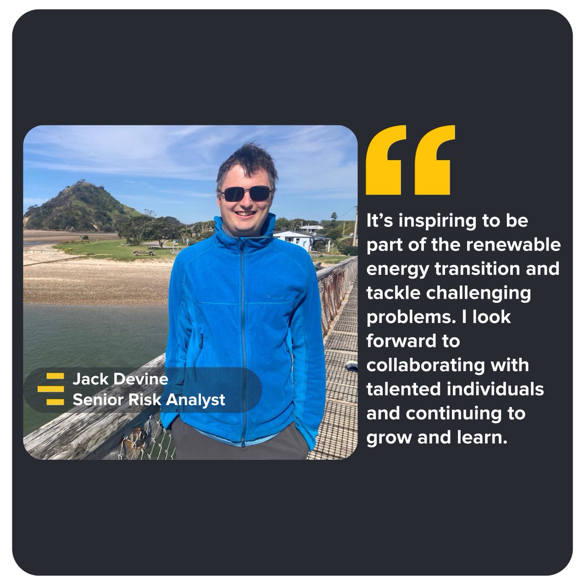 Welcome to Jack Devine as ZEN's Senior Risk Analyst.

Jack's career has been focused on modelling uncertainty and understanding complex systems. In his spare time, Jack is a bass guitarist and it is passionate about jazz music.

Is it time to start a ZEN band?