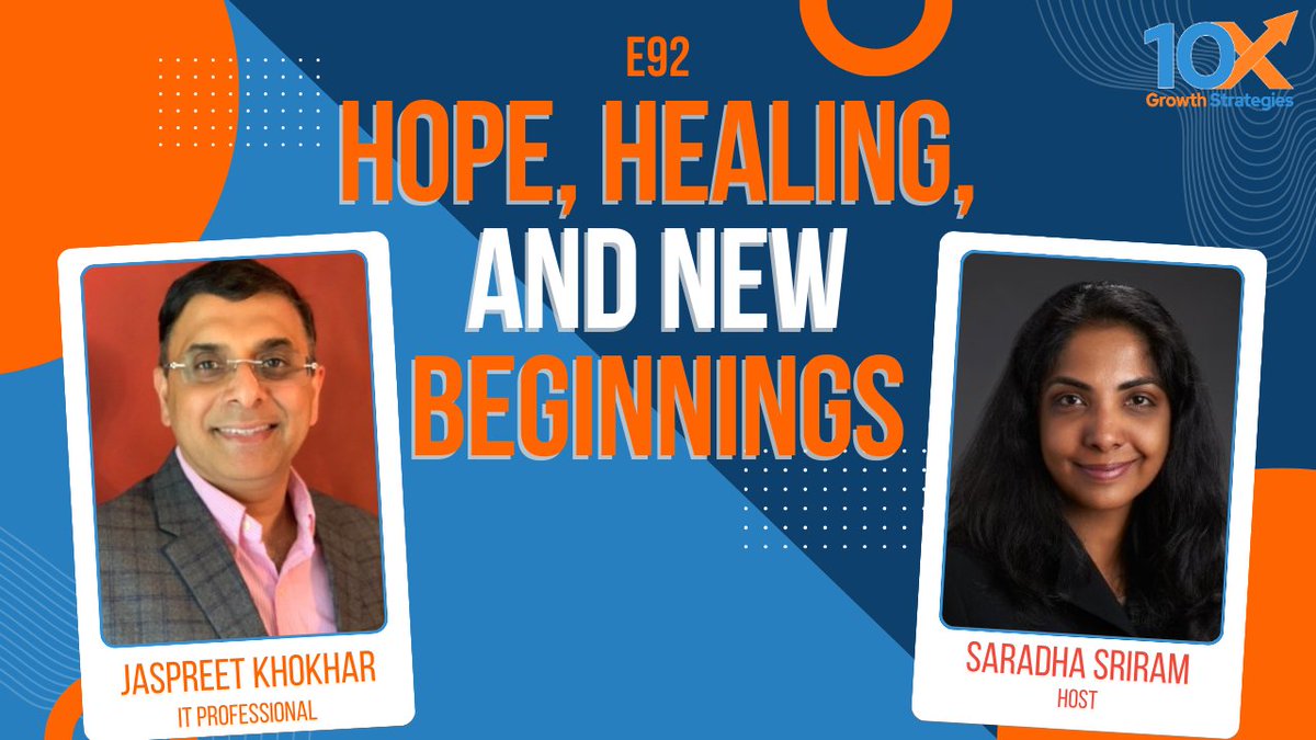 preepadu's tweet image. In 2025, we are expanding 10X Growth Strategies podcast beyond books to cover topics such as #10Xhealth, #10Xstartup. Our first in the series is a conversation between Saradha Sriram and Jaspreet Khokhar grow10x.co, tiny.cc/10xspotify, tiny.cc/10xapp